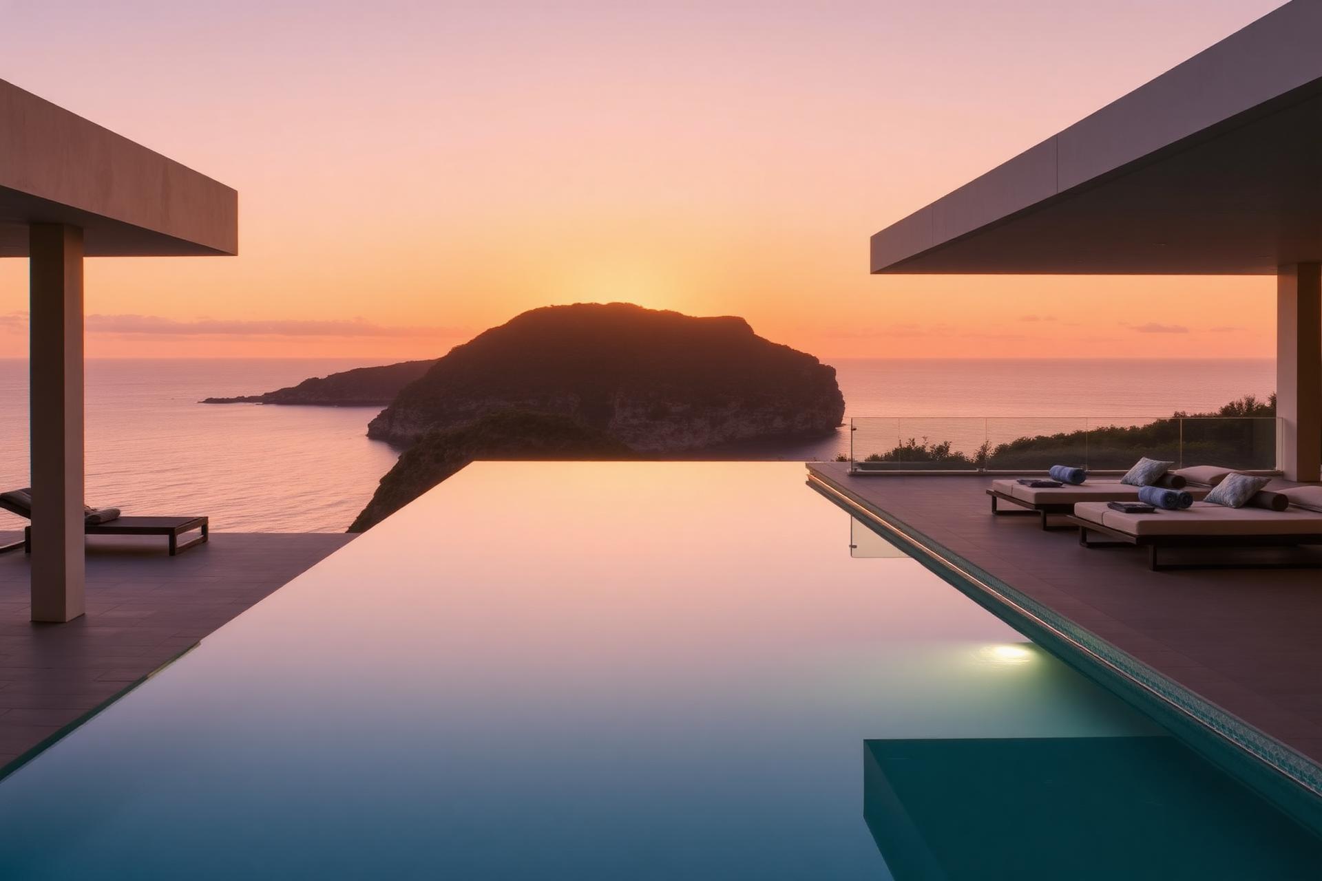 Moderne Ferienvilla mit Infinity-Pool und Meerblick